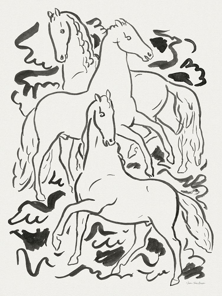 Three Horses art print by Seven Trees Design for $57.95 CAD