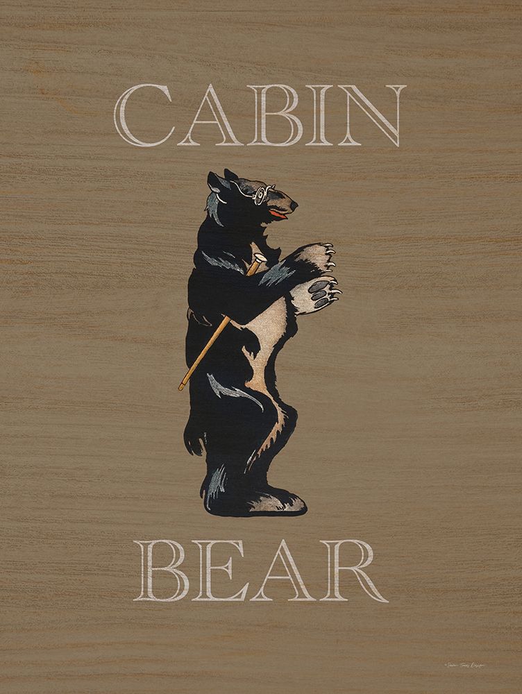Cabin Bear art print by Seven Trees Design for $57.95 CAD