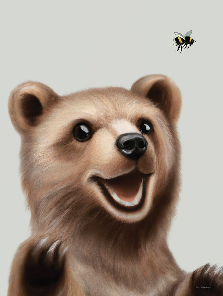 Bear and the Bee art print by Seven Trees Design for $57.95 CAD