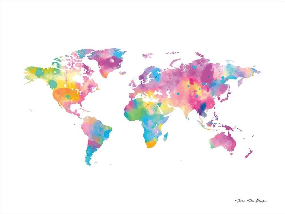 Watercolor World art print by Seven Trees Design for $57.95 CAD
