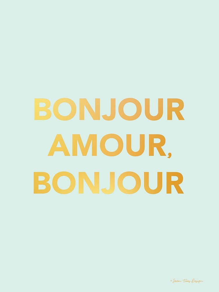 Bonjour Amour art print by Seven Trees Design for $57.95 CAD