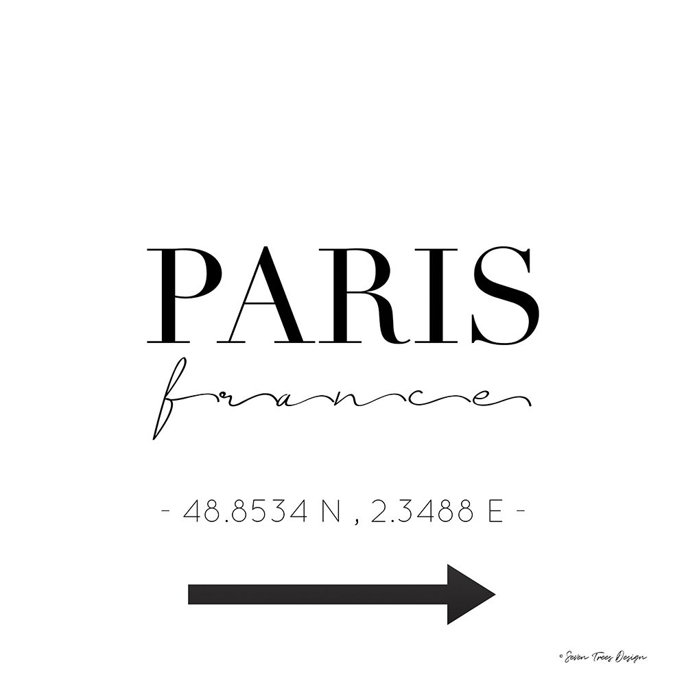 Paris Sign art print by Seven Trees Design for $57.95 CAD