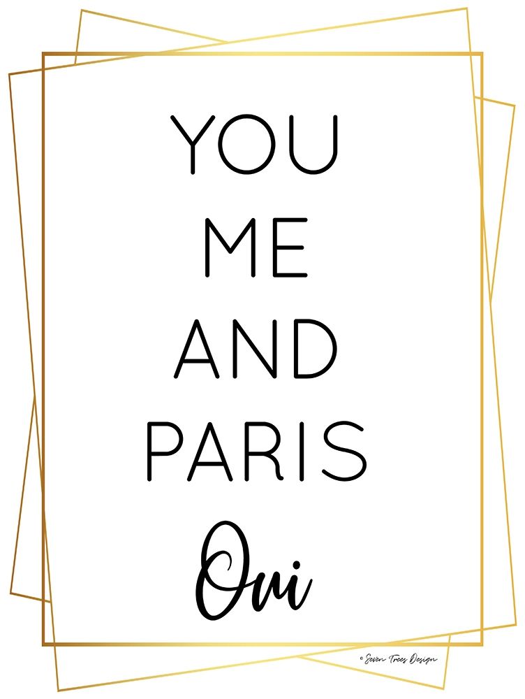 You Me and Paris art print by Seven Trees Design for $57.95 CAD