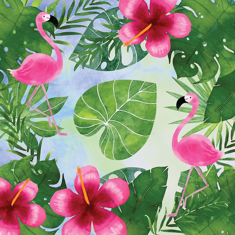 Tropical Life Flamingo I art print by Seven Trees Design for $57.95 CAD