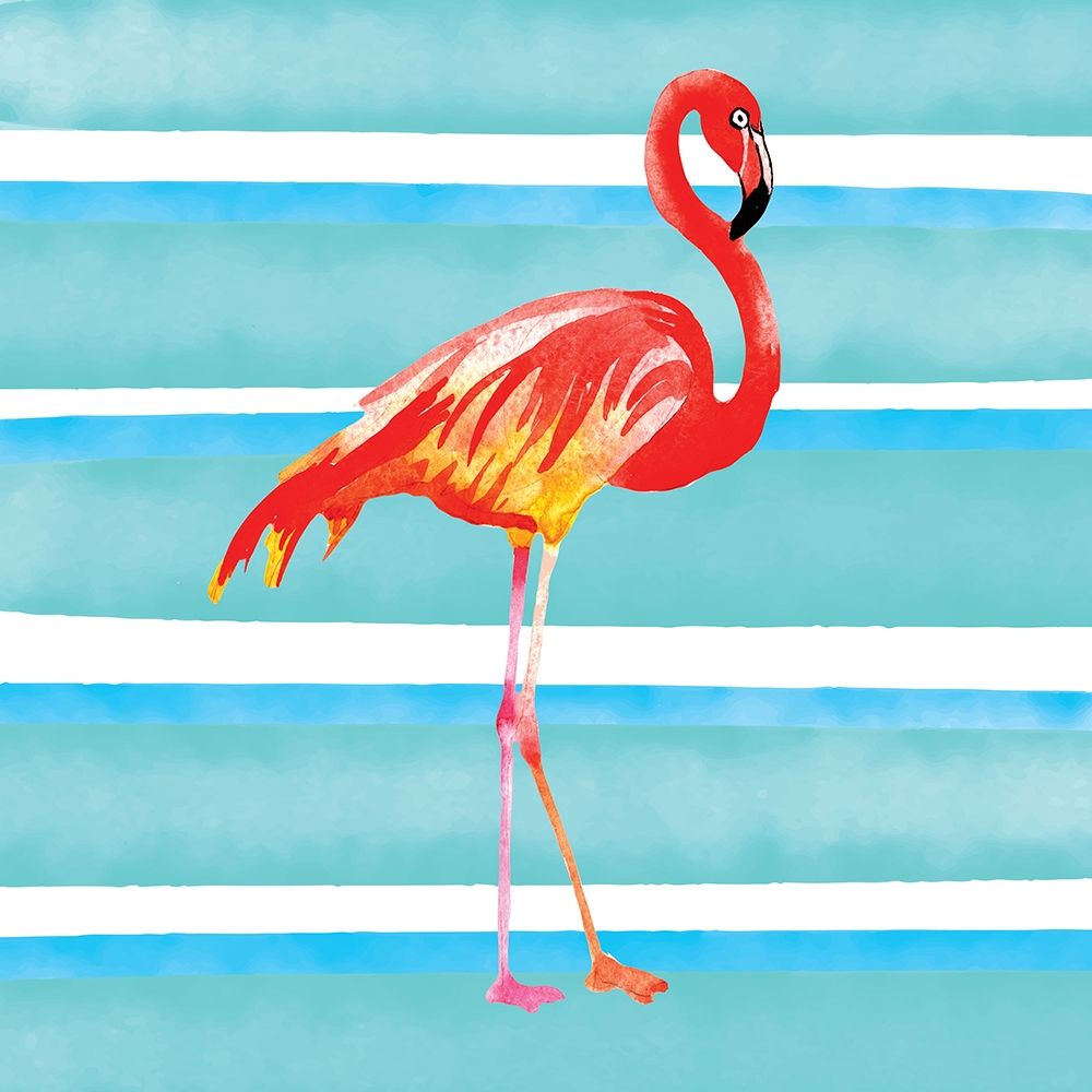 Tropical Life Flamingo II art print by Seven Trees Design for $57.95 CAD