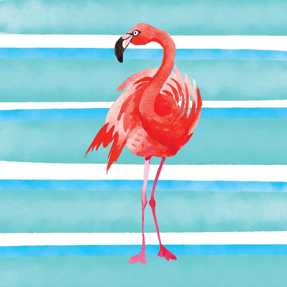 Tropical Life Flamingo III art print by Seven Trees Design for $57.95 CAD