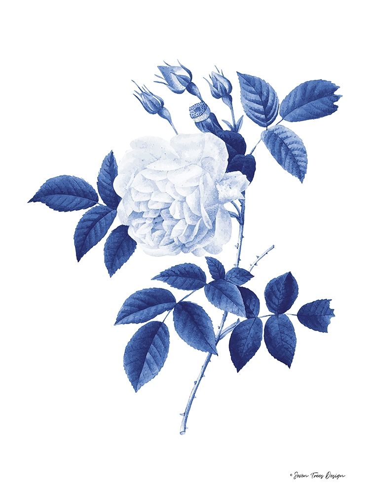 Blue Botanical II art print by Seven Trees Design for $57.95 CAD