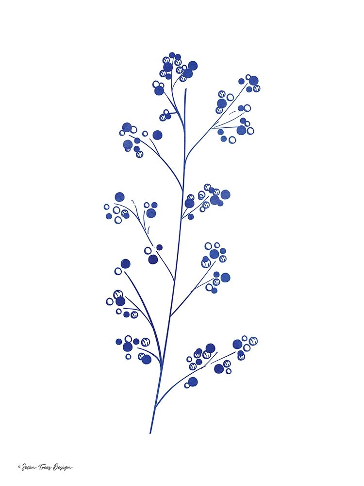 Blue Plant I art print by Seven Trees Design for $57.95 CAD