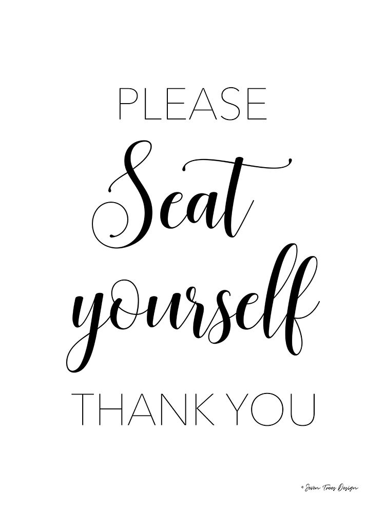Please Seat Yourself art print by Seven Trees Design for $57.95 CAD
