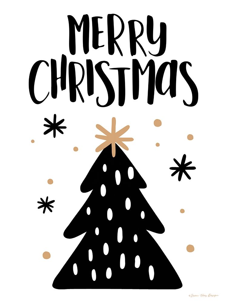 Merry Christmas Tree art print by Seven Trees Design for $57.95 CAD