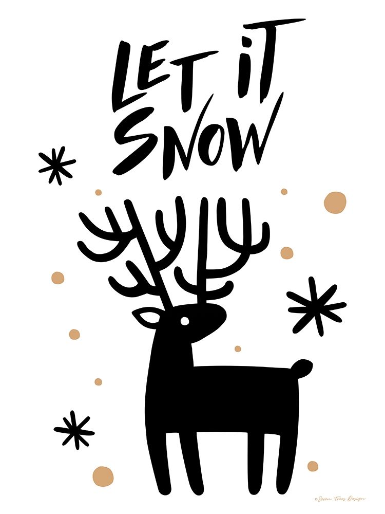 Let It Snow Reindeer art print by Seven Trees Design for $57.95 CAD