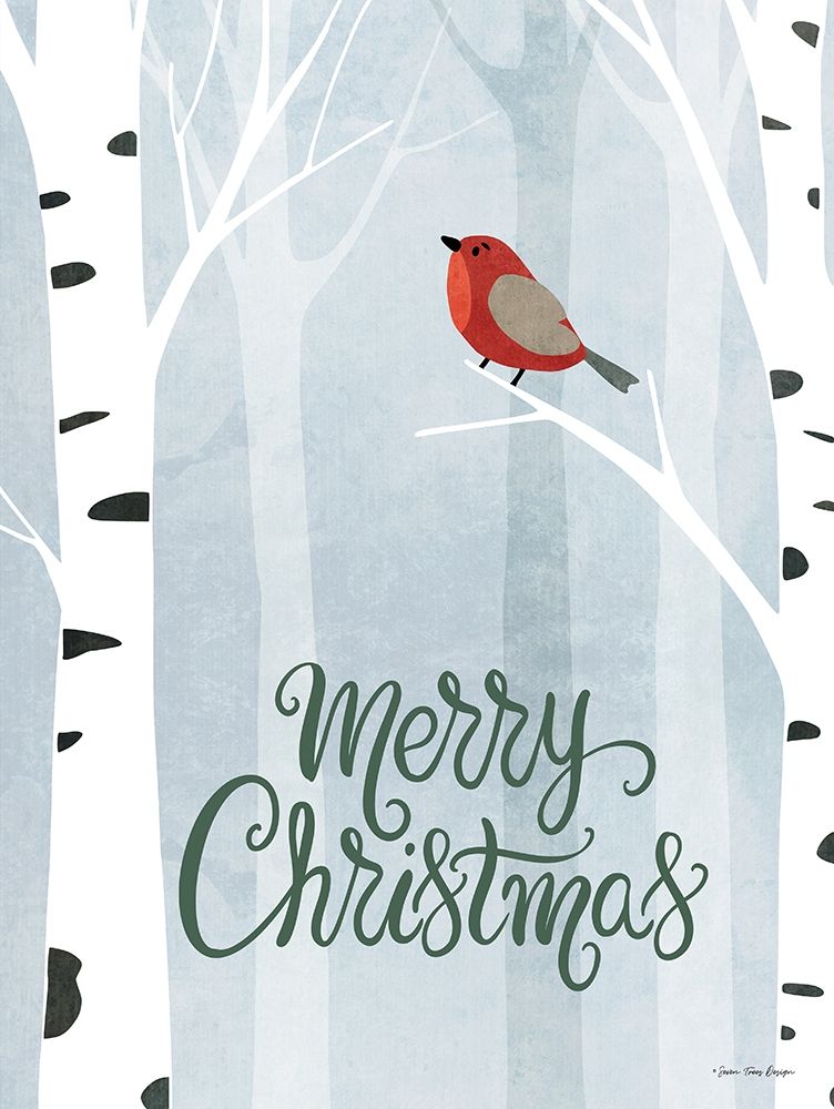 Merry Christmas Forest art print by Seven Trees Design for $57.95 CAD