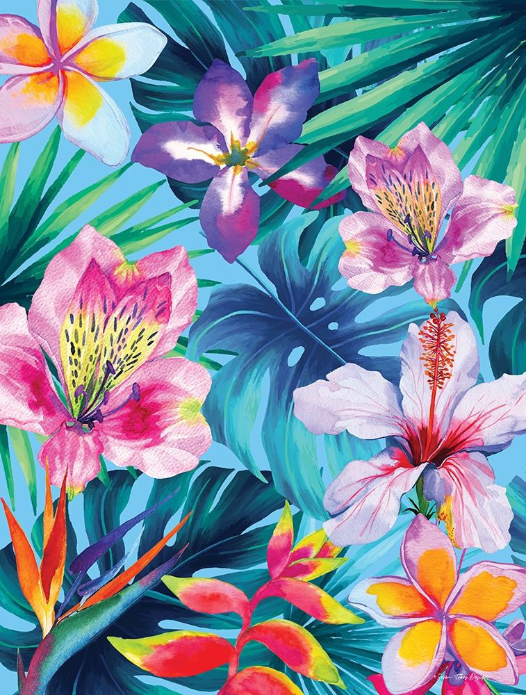 Tropical Flowers art print by Seven Trees Design for $57.95 CAD