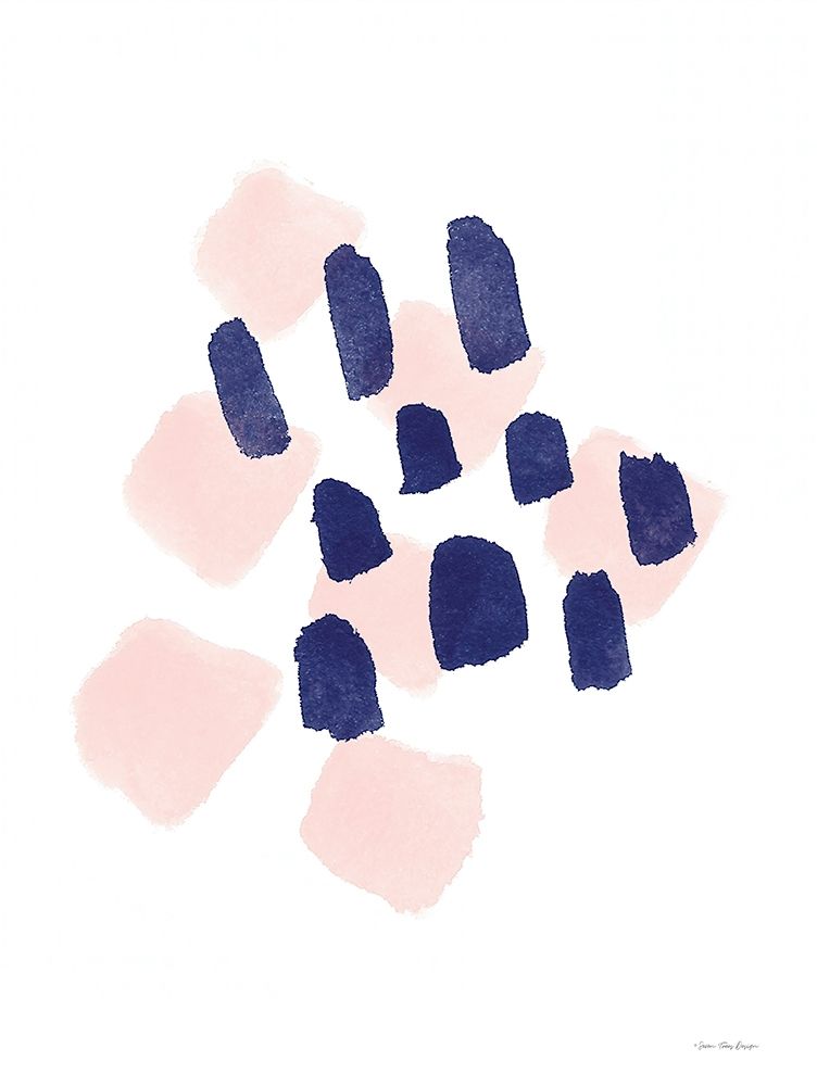 Navy and Pink Strokes art print by Seven Trees Design for $57.95 CAD