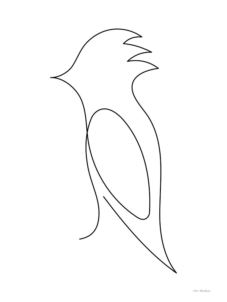 One Line Bird art print by Seven Trees Design for $57.95 CAD
