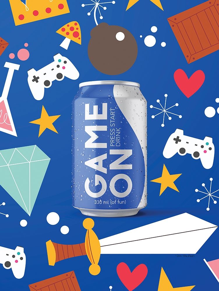 Game On Energy Drink art print by Seven Trees Design for $57.95 CAD