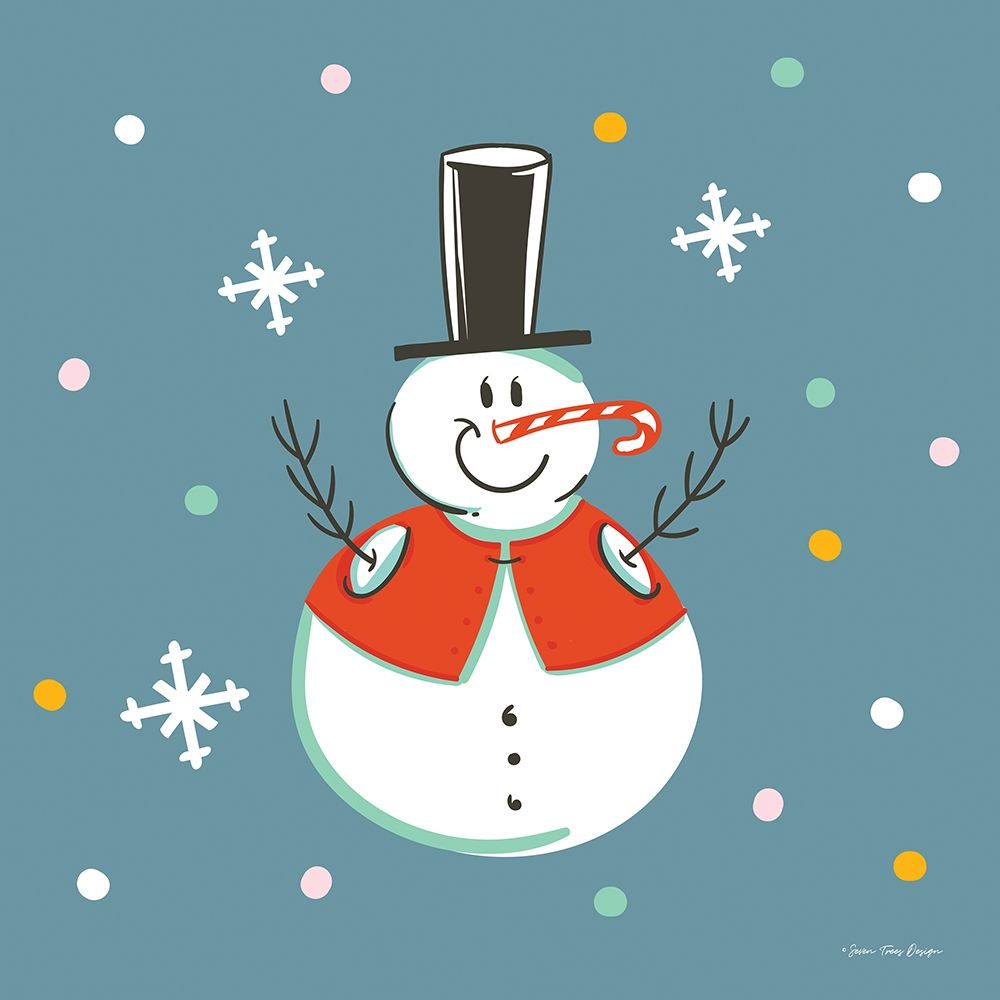 The Happy Snowman art print by Seven Trees Design for $57.95 CAD