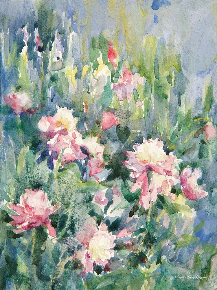 Watercolor Garden of Roses art print by Seven Trees Design for $57.95 CAD