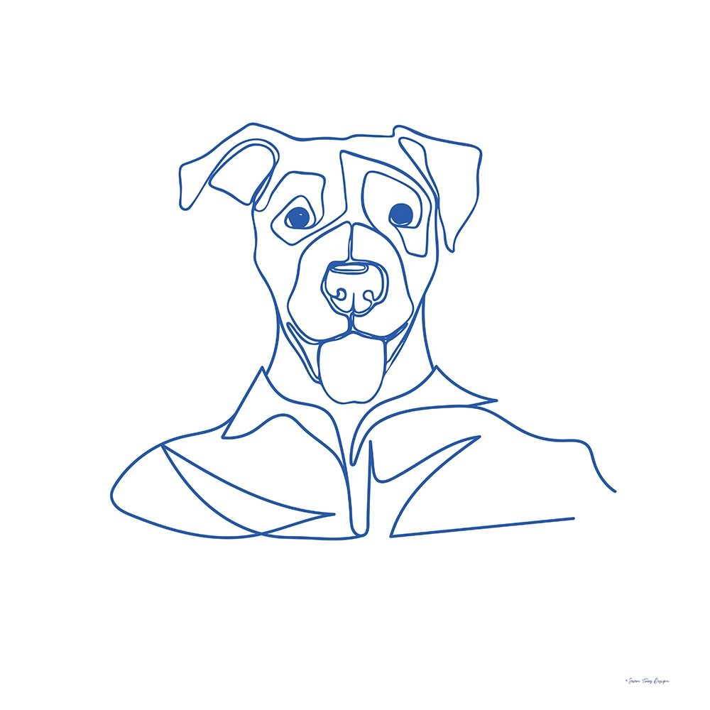 One Line Dog art print by Seven Trees Design for $57.95 CAD