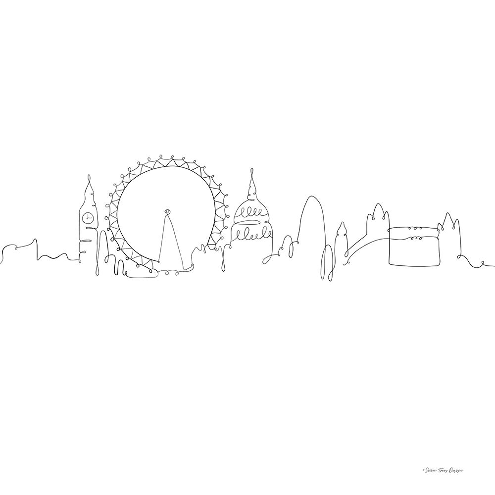 One Line London art print by Seven Trees Design for $57.95 CAD