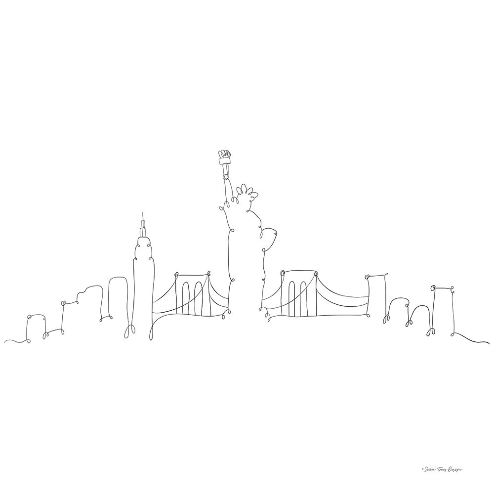 One Line New York art print by Seven Trees Design for $57.95 CAD