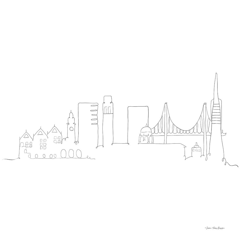 One Line San Francisco art print by Seven Trees Design for $57.95 CAD