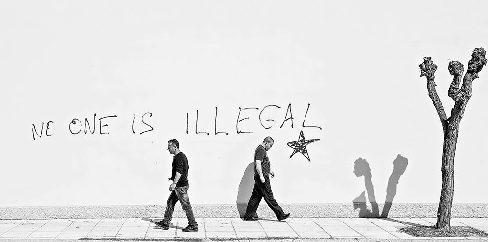 No One Is Illegal art print by Martin Sander for $57.95 CAD
