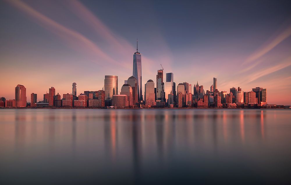 Lower Manhattan At Dusk art print by Wei Dai for $57.95 CAD