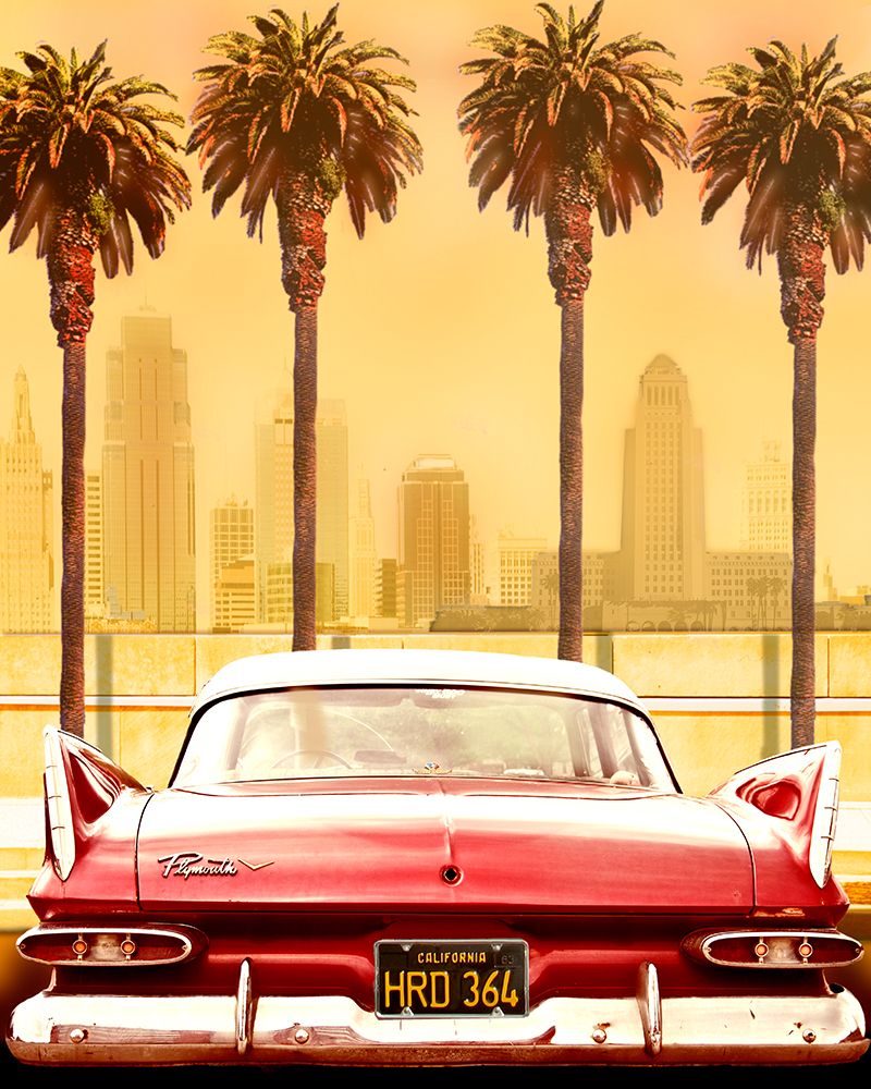 Plymouth Savoy With Palms art print by Larry Butterworth for $57.95 CAD