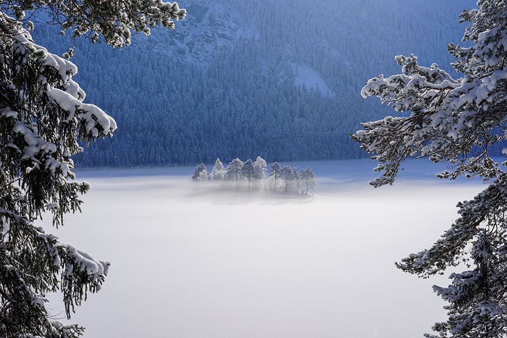 Fog Over Frozen Lake art print by Norbert Maier for $57.95 CAD