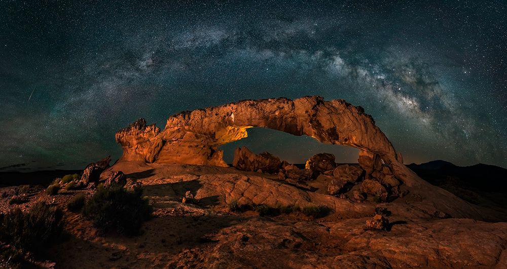Milky Way Over The Sunset Arch art print by Hua Zhu for $57.95 CAD