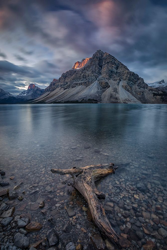 A Cloudy Day In Bow Lake art print by Michael Zheng for $57.95 CAD