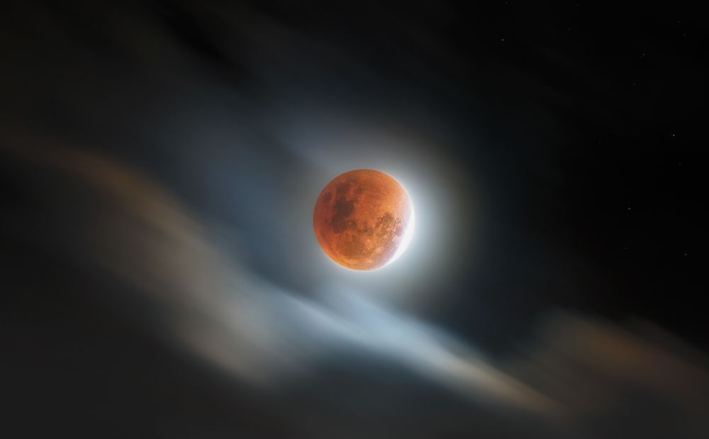 Super Blood Lunar Eclipse art print by Rooswandy Juniawan for $57.95 CAD