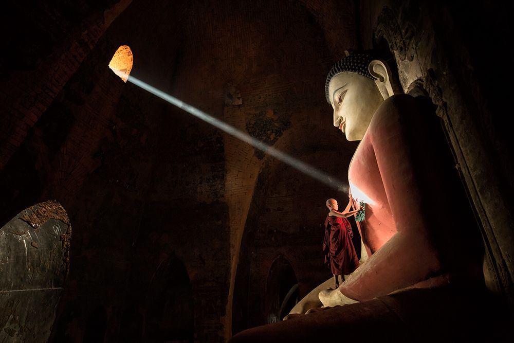 Cleaning The Buddha 2 art print by Gunarto Song for $57.95 CAD