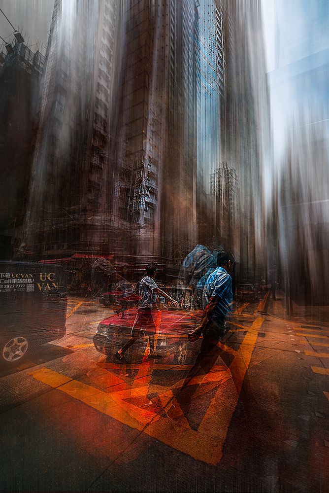 Chaos In The Streets Of Hk art print by Carmine Chiriaco for $57.95 CAD