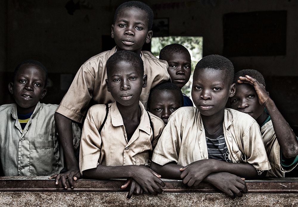 Boys At School In Benin art print by Joxe Inazio Kuesta for $57.95 CAD