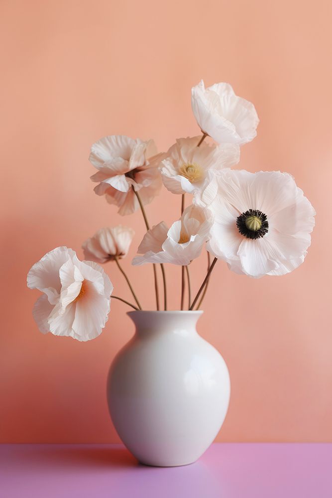 White Poppy In White Vase art print by Treechild for $57.95 CAD