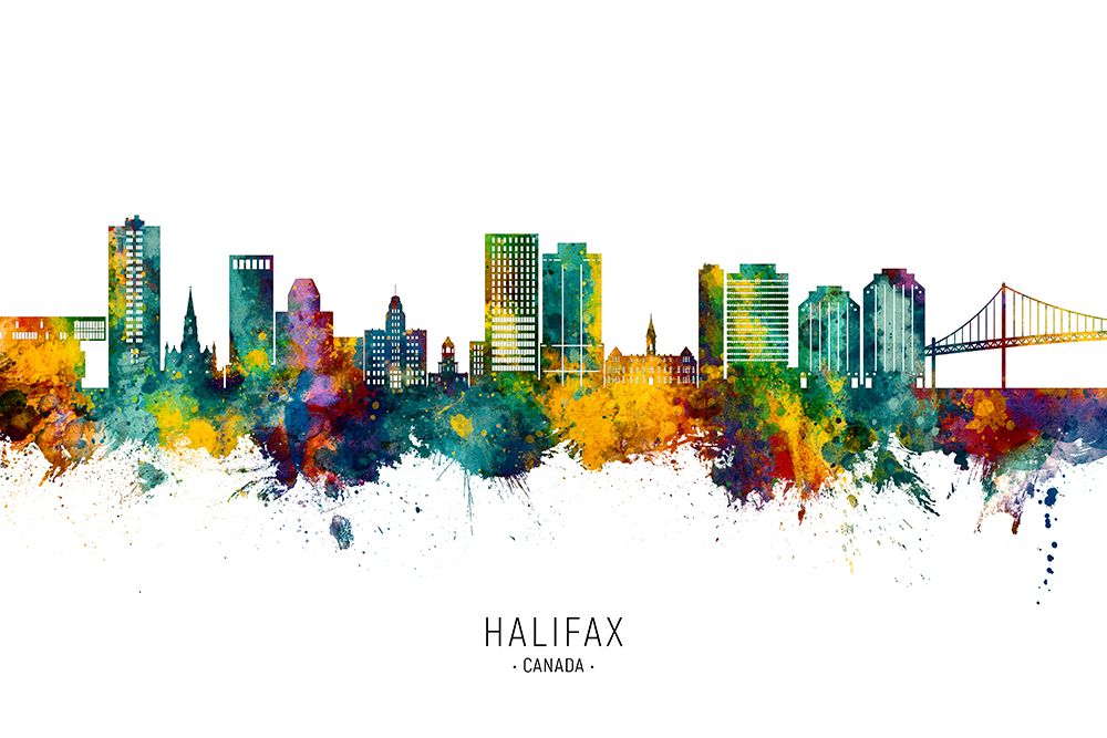 Halifax Canada Skyline art print by Michael Tompsett for $57.95 CAD