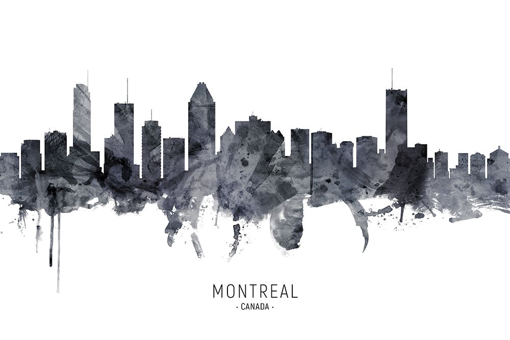 Montreal Canada Skyline art print by Michael Tompsett for $57.95 CAD