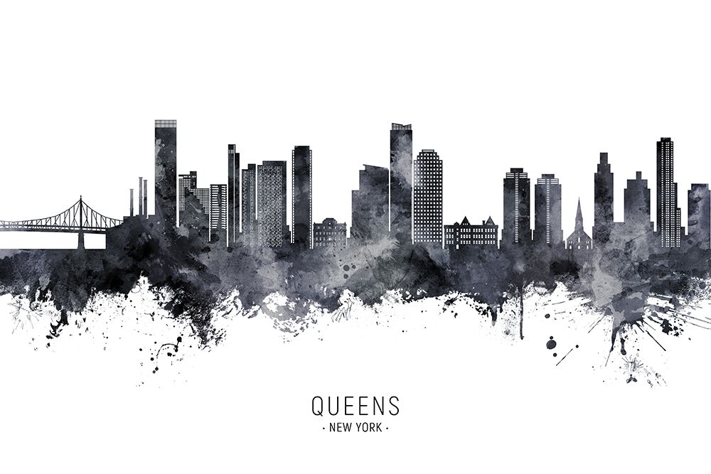 Queens New York Skyline art print by Michael Tompsett for $57.95 CAD