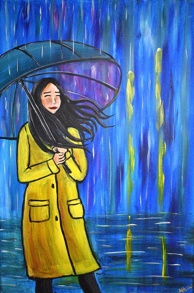 The Yellow Raincoat 3 art print by Aisha Haider for $57.95 CAD