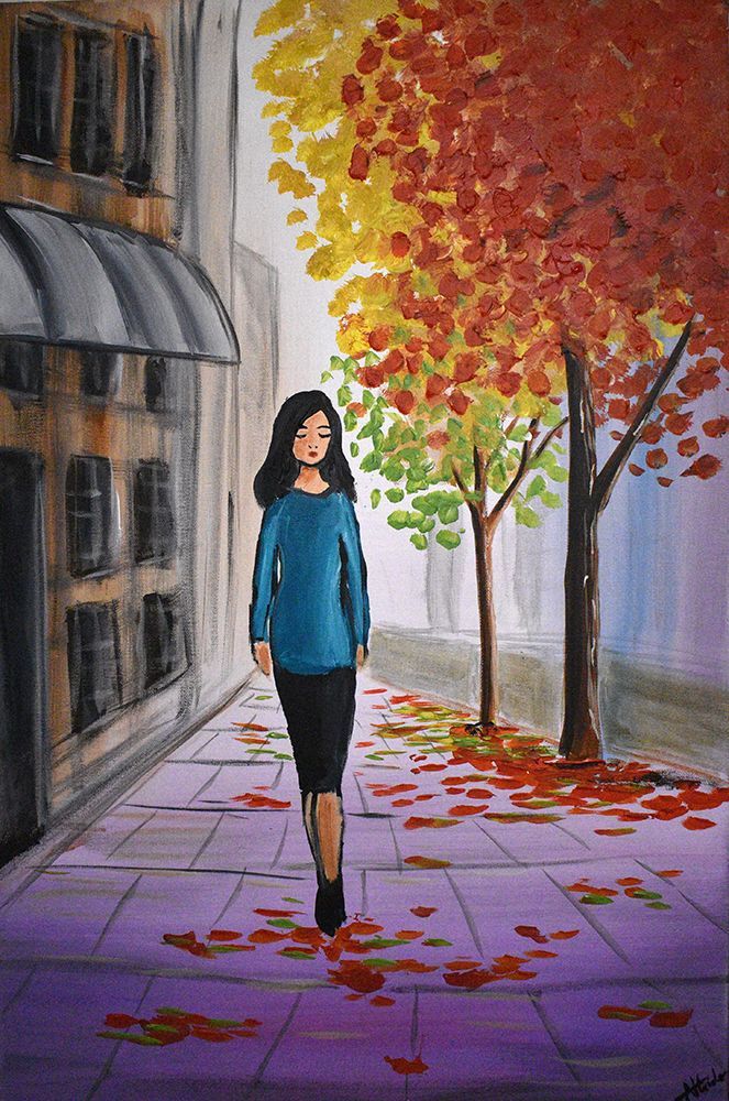 Autumn City Walk art print by Aisha Haider for $57.95 CAD