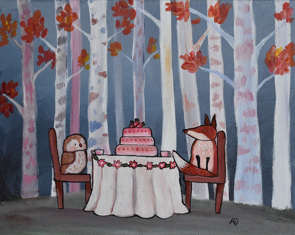 Tea Under The Birches art print by Andrea Doss for $57.95 CAD