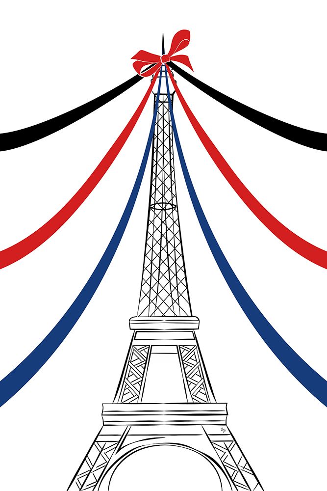 Eiffel Tower art print by Martina for $57.95 CAD