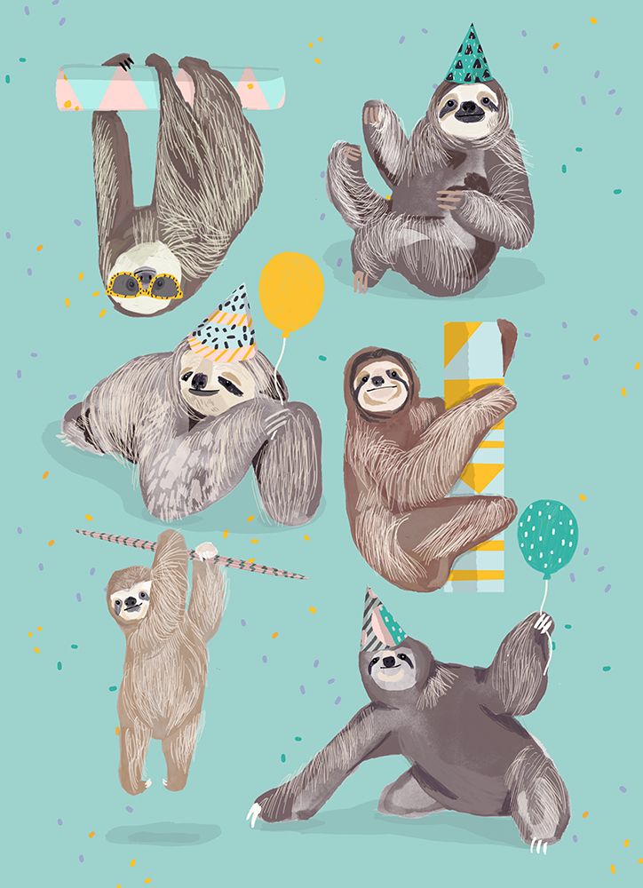 Sloth art print by Hanna Melin for $57.95 CAD