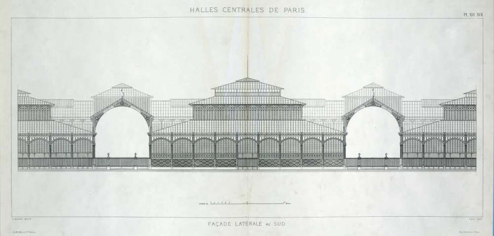 Les Halles, Paris, South Facade art print by Victor Baltard for $57.95 CAD
