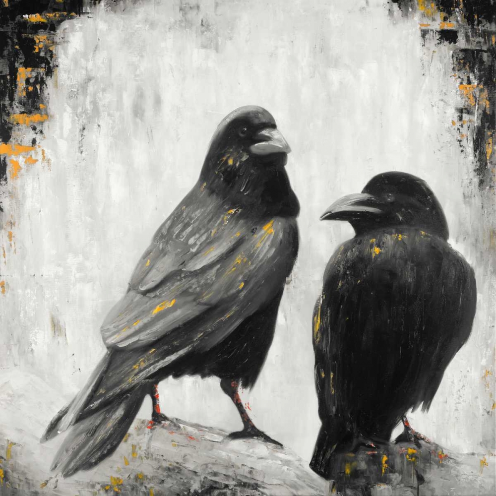 Two Crows Birds art print by Atelier B Art Studio for $63.95 CAD