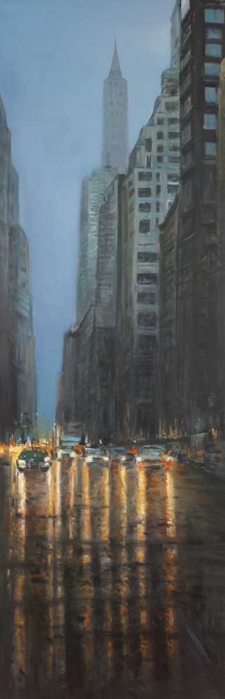 Evening in the Streets of New-York City art print by Atelier B Art Studio for $57.95 CAD
