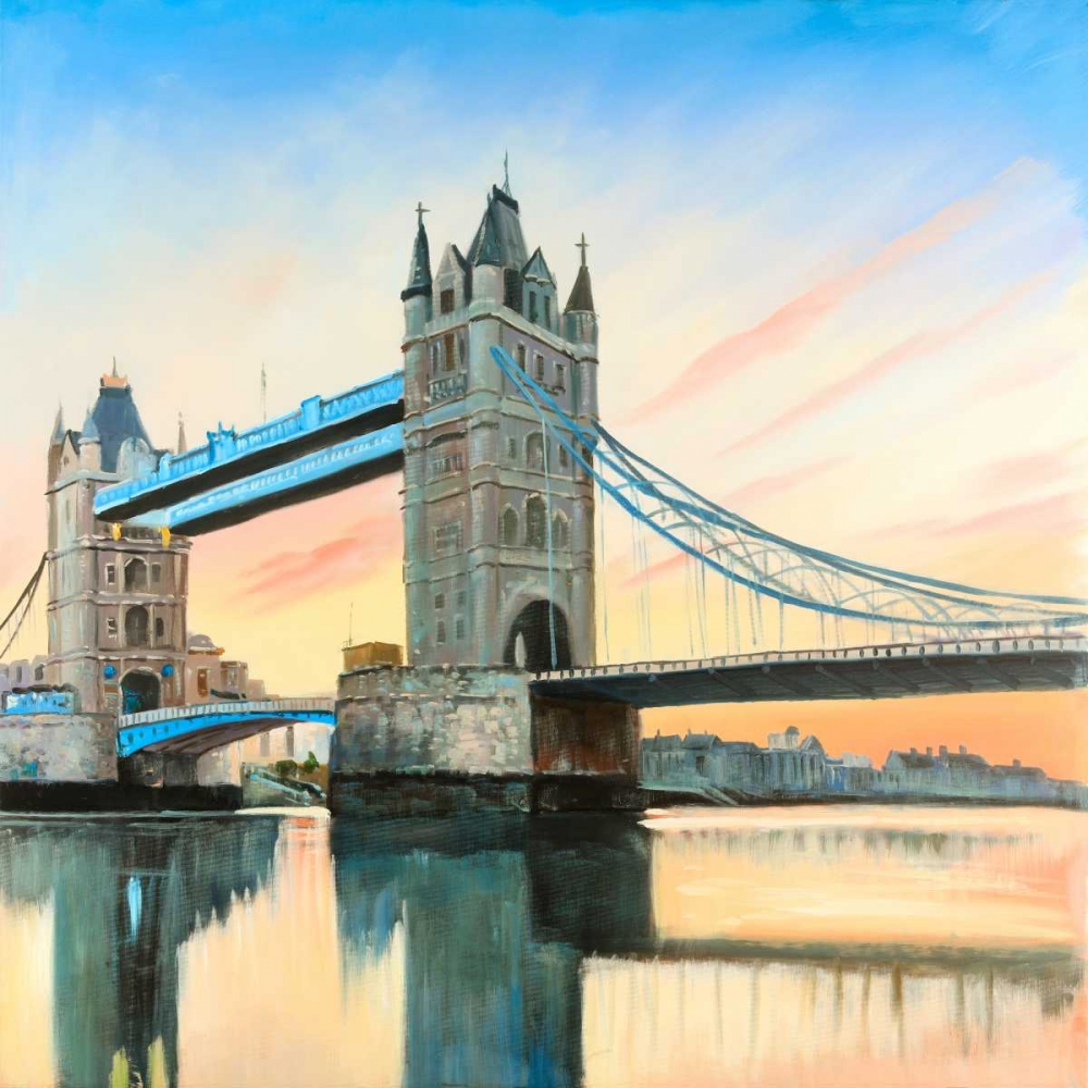 Sunset on the London Bridge art print by Atelier B Art Studio for $57.95 CAD
