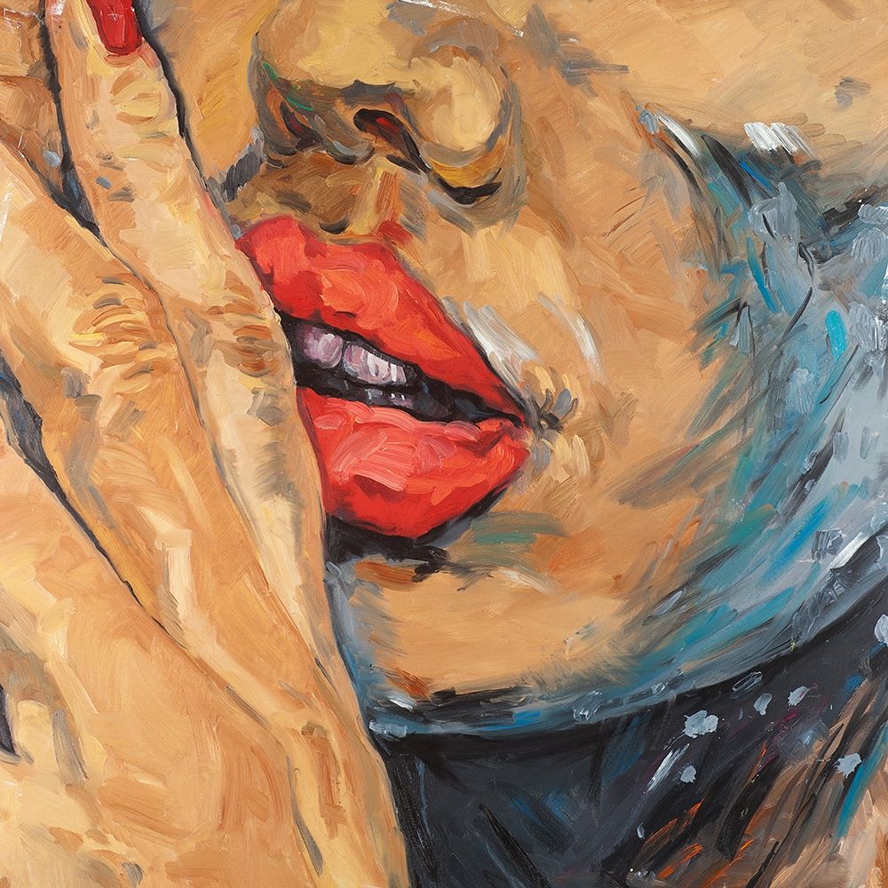 Shushing Lips Closeup art print by Atelier B Art Studio for $57.95 CAD